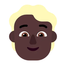 Person: Dark Skin Tone, Blond Hair — Microsoft