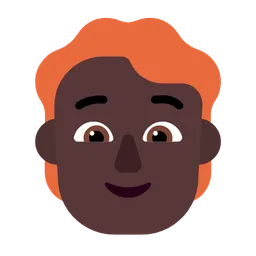 Person: Dark Skin Tone, Red Hair — Microsoft