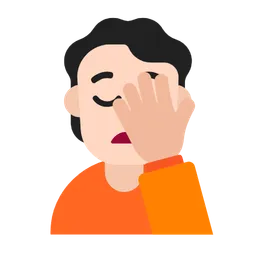 사람 얼굴 손바닥: 밝은 피부 톤 — Microsoft