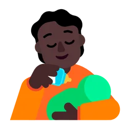Person Feeding Baby: Dark Skin Tone — Microsoft