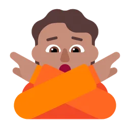 Person Gesturing No: Medium Skin Tone — Microsoft