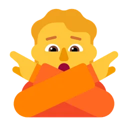 아니오 제스처를 취하는 사람 — Microsoft