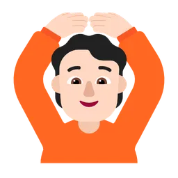 OK 제스처를 하는 사람: 밝은 피부 톤 — Microsoft