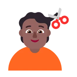 Person Getting Haircut: Medium-Dark Skin Tone — Microsoft