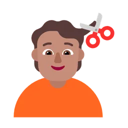 Person Getting Haircut: Medium Skin Tone — Microsoft