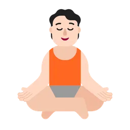 Person in Lotus Position: Light Skin Tone — Microsoft