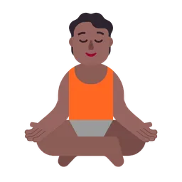 Person in Lotus Position: Medium-Dark Skin Tone — Microsoft