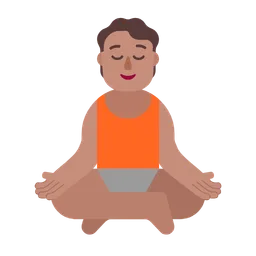 Person in Lotus Position: Medium Skin Tone — Microsoft