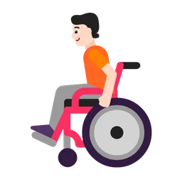 Person in Manual Wheelchair: Light Skin Tone — Microsoft