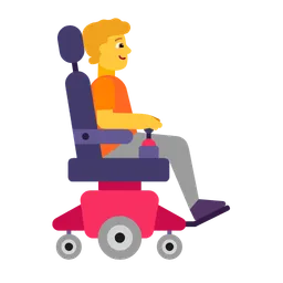 Person in Motorized Wheelchair Facing Right — Microsoft