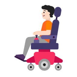 Person in Motorized Wheelchair: Light Skin Tone — Microsoft