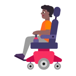 Person in Motorized Wheelchair: Medium-Dark Skin Tone — Microsoft