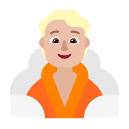 Person in Steamy Room: Medium-Light Skin Tone — Microsoft