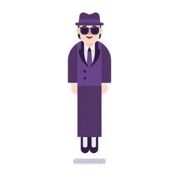 Person in Suit Levitating: Light Skin Tone — Microsoft