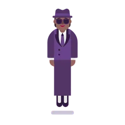 Person in Suit Levitating: Medium-Dark Skin Tone — Microsoft