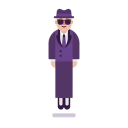 Person in Suit Levitating: Medium-Light Skin Tone — Microsoft
