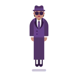 공중 부양하는 정장 차림의 사람: 중간 피부 톤 — Microsoft