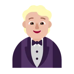 Person in Tuxedo: Medium-Light Skin Tone — Microsoft