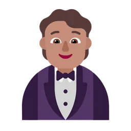 Person in Tuxedo: Medium Skin Tone — Microsoft