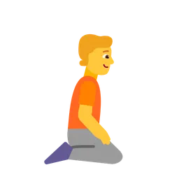 Person Kneeling Facing Right — Microsoft