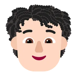 Person: Light Skin Tone, Curly Hair — Microsoft