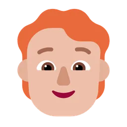 Person: Medium-Light Skin Tone, Red Hair — Microsoft