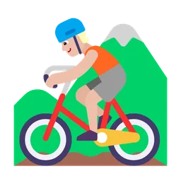 Person Mountain Biking: Medium-Light Skin Tone — Microsoft