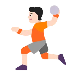 Person Playing Handball: Light Skin Tone — Microsoft