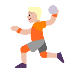 Person Playing Handball: Medium-Light Skin Tone — Microsoft