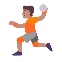 Person Playing Handball: Medium Skin Tone — Microsoft