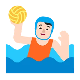 Person Playing Water Polo: Light Skin Tone — Microsoft