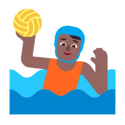 Person Playing Water Polo: Medium-Dark Skin Tone — Microsoft