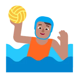 Person Playing Water Polo: Medium Skin Tone — Microsoft