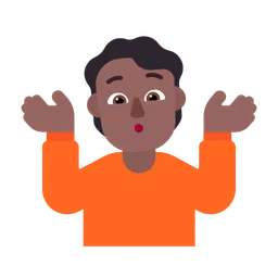 Person Shrugging: Medium-Dark Skin Tone — Microsoft