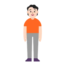 Person Standing: Light Skin Tone — Microsoft