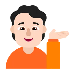 손을 내미는 사람: 밝은 피부 톤 — Microsoft