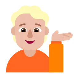 Person Tipping Hand: Medium-Light Skin Tone — Microsoft
