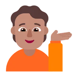 Person Tipping Hand: Medium Skin Tone — Microsoft
