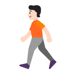 Person Walking: Light Skin Tone — Microsoft