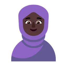 Woman with Headscarf: Dark Skin Tone — Microsoft