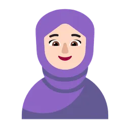 머리 스카프를 두른 여성: 밝은 피부 톤 — Microsoft