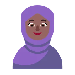 Woman with Headscarf: Medium-Dark Skin Tone — Microsoft