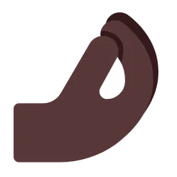 Pinched Fingers: Dark Skin Tone — Microsoft