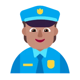 Police Officer: Medium Skin Tone — Microsoft
