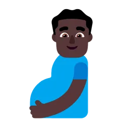 Pregnant Man: Dark Skin Tone — Microsoft