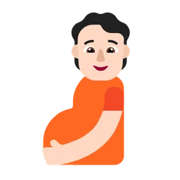 Pregnant Person: Light Skin Tone — Microsoft