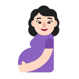 Pregnant Woman: Light Skin Tone — Microsoft