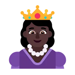 Princess: Dark Skin Tone — Microsoft