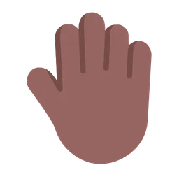 Raised Back of Hand: Medium-Dark Skin Tone — Microsoft