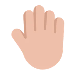 Raised Back of Hand: Medium-Light Skin Tone — Microsoft